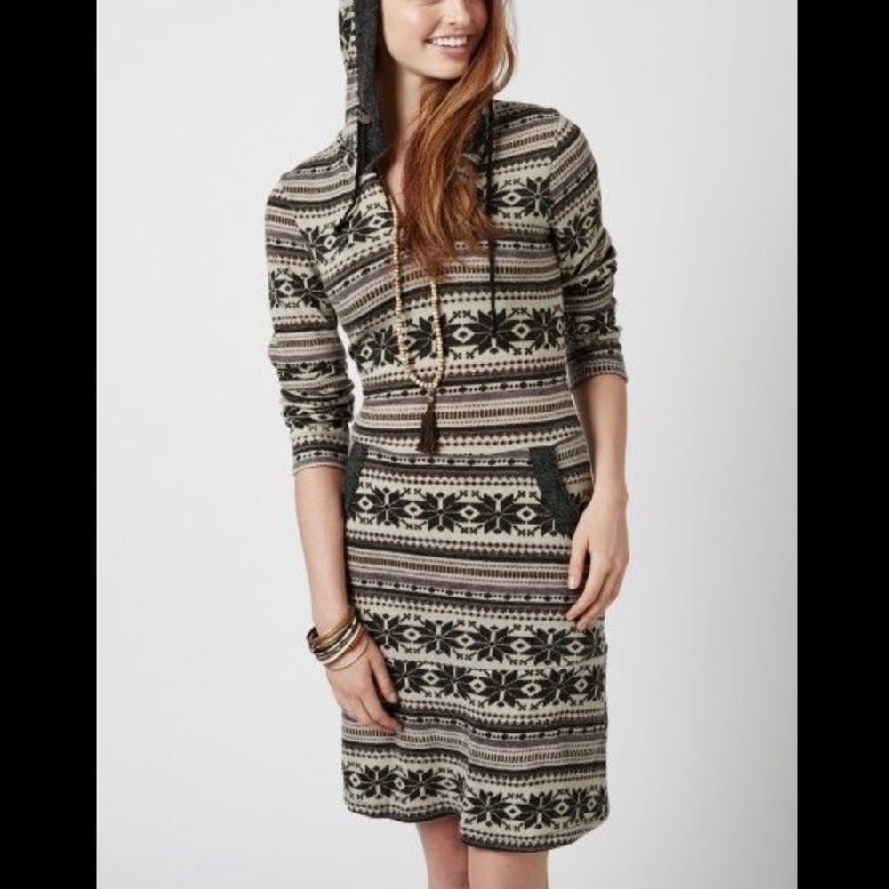 Earthbound/ boundless snowflake with hood dress